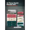Plastik Çamaşır Mandalı 16 Adet - Renkli Kabartma Desenli Kurutma Mandalı BX-316850