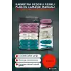 Plastik Çamaşır Mandalı Kabartma Desenli Renkli Çamaşır İpi Mandalı 16 Adet BX-316851