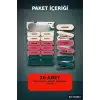 Plastik Çamaşır Mandalı 16 Adet - Kabartma Desenli Renkli Çamaşır Mandalı BX-316852