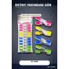 Silikon Ağızlı Şeffaf Plastik Mandal Seti, Bas Aç Pratik Çamaşır Mandalı 10 Adet BX-316853