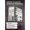 Silikon Ağızlı Şeffaf Plastik Çamaşır Mandalı - Bas Aç Mekanizmalı Renkli Mandal BX-316854