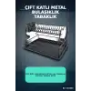 Çift Katlı Bulaşıklık Metal Lux Tabaklık, Mutfak Tezgah Üstü Düzenleyici BX-316856