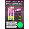 Plastik Mandal Seti Renkli Silikon Ağızlı Bas Aç Şeffaf Gövde - 10 Adet BX-316864
