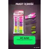 Plastik Mandal Seti Renkli Silikon Ağızlı Bas Aç Şeffaf Gövde - 10 Adet BX-316864