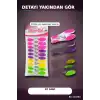 Plastik Mandal Seti Renkli Silikon Ağızlı Bas Aç Şeffaf Gövde - 10 Adet BX-316864