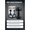Mantar Masa Lambası Dokunmatik USB Type-C Şarjlı Oval Dekoratif Siyah Başucu Aydınlatma BX-316869