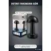 Mantar Masa Lambası Dokunmatik USB Type-C Şarjlı Oval Dekoratif Siyah Başucu Aydınlatma BX-316869