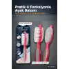 Ayak Ve Topuk Bakım Törpüsü Fırçalı Ponza Taşlı 4 Fonksiyonlu Asorti 1 Adet BX-316874