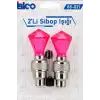 Bisiklet Sibop Işığı Pembe Elmas Kesim Prizma Model Hareket Sensörlü Pilli 2 Adet BX-316887
