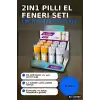 Pilli El Feneri 2in1 Plastik Gövdeli Renkli Aydınlatma Lambası 12 Adet BX-316888