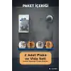 Menteşe Tamir Sacı Plakası Mobilya Dolap Kapağı Onarım Plaketi, 2 Adet BX-316905