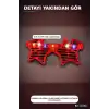 Kırmızı LED Işıklı Yıldız Parti Gözlüğü Yetişkin Boy Eğlence Aksesuarı BX-316911