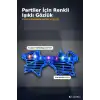 Mavi Yıldız Parti Gözlüğü LED Işıklı Şeffaf Çerçeveli Festival Aksesuarı BX-316913