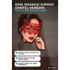 Kedi Maskesi Kırmızı Dantel Venedik Balo Kostüm Parti Aksesuarı, Lastikli Tekli BX-316920