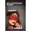 Kırmızı Sultan Balo Maskesi - Dantel İşlemeli Venedik Kostüm Parti Aksesuarı BX-316922