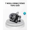 7 Renk Modlu Müzik Sensörlü Disko Topu – LED Işıklı Parti Aydınlatması