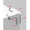 8 li Set Silikon Şeffaf Masa Kenarı Koruma Aparatı