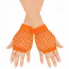 80’ler 90’lar Retro Neon Turuncu File Parmaksız Kısa Eldiven 11 cm