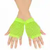 80’ler 90’lar Retro Neon Yeşil File Parmaksız Kısa Eldiven 11 cm