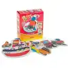 8742 DıyToy Süper Renkli 5i1 Kutuda Puzzle - Taşıtlar / 3+4+5+6+7 Parça Puzzle