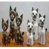 Ahşap 3lü 50 Cm Kedi Seti 3sutama-2