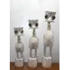 Ahşap 3lü Deve Kuşu Seti 90 Cm