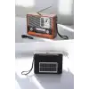 Ahşap Görünümlü Retro Bluetooth Radyo Usb,aux Ve Sd Kart Girişli