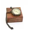 Ahşap Kutulu Pirinç Köstekli Saat Model 1
