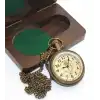 Ahşap Kutulu Pirinç Köstekli Saat Model 6