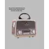 Ahşap Nostaljik Radyo Bluetooth USB SD Kart Destekli