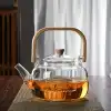 Ahşap Saplı Cam Filtreli Demlik