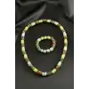 Akik Doğaltaşlı Set Kolye