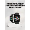 Akıllı Saat Wireless Şarj Yüksek Çözünürlüklü Müzik Dinleme Sesli Cevaplama