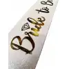 Altın Bride To Be Yazılı Beyaz Kuşak