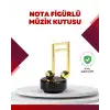 Altın Nota Temalı Müzik Kutusu  Müzikli Hediyelik