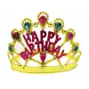 Altın Renk Happy Birthday Doğum Günü Tacı
