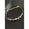 Amatist Kırık Doğaltaş Bileklik