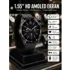 Amoled Ekran 3 Kordonlu Akıllı Saat 5.0 Bluetooth Bağlantılı Android ve İOS Uyumlu