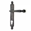 Antika Tarz Dekoratif Pirinç Misket Oda Kapı Kolu - 245x34 Mm, Oksit