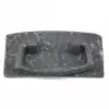 Antika Tarz Dekoratif Pirinç Otantik Dövme Kapı Kulbu - 45x90 Mm, Oksit