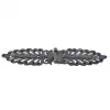 Eco Lounge Antika Tarz Dekoratif Pirinç Yaprak Desenli Menteşe - 55x265 mm, Oksit