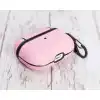 Apple AirPods Pro Uyumlu Deri Kılıf Juni NU2 Pembe