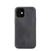 Apple iPhone 12 mini Uyumlu Deri Arka Kapak ROCK RST1 Siyah
