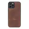 Apple iPhone 12 Pro Max Uyumlu Deri Arka Kapak G2 Kahve
