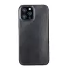 Apple iPhone 12 Pro Max Uyumlu Deri Arka Kapak ROCK RST1 Siyah