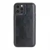 Apple iPhone 12 Pro Max Uyumlu Deri Arka Kapak RST1 Siyah