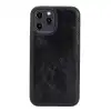 Apple iPhone 12 Pro Max Uyumlu Deri Cüzdanlı Kılıf RST1 Siyah