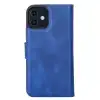 Apple iPhone 12 Pro Uyumlu Deri Cüzdanlı Kılıf Okyanus Mavi