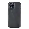 Apple iPhone 13 Pro Max Uyumlu Deri Arka Kapak ROCK RST1 Siyah