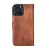 Apple iPhone 13 Pro Max Uyumlu Deri Cüzdanlı Kılıf Antik Taba